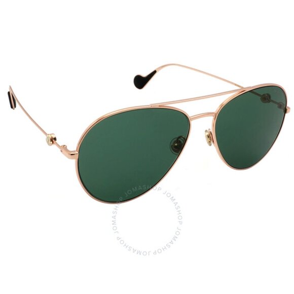 NEW MONCLER Green Pilot Unisex Sunglasses Item No. ML0153K 28N 52 main image 4